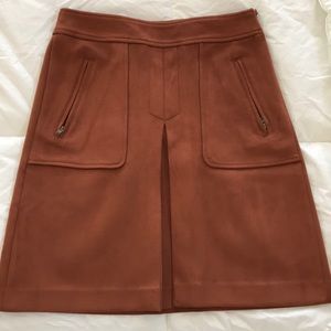 LOFT brown suede skirt
